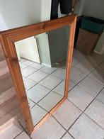 Rechthoekige Spiegel met Houten Frame, Huis en Inrichting, Woonaccessoires | Spiegels, Ophalen, Gebruikt, 100 tot 150 cm, Rechthoekig