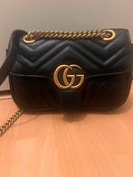 Gucci Marmont Mini Flapbag - Zwart, Ophalen of Verzenden, Zo goed als nieuw, Zwart, Schoudertasje