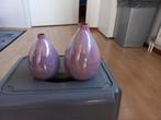 2 parelmoer kleur vaasjes lila, Huis en Inrichting, Woonaccessoires | Vazen, Ophalen, Overige kleuren, Minder dan 50 cm, Glas