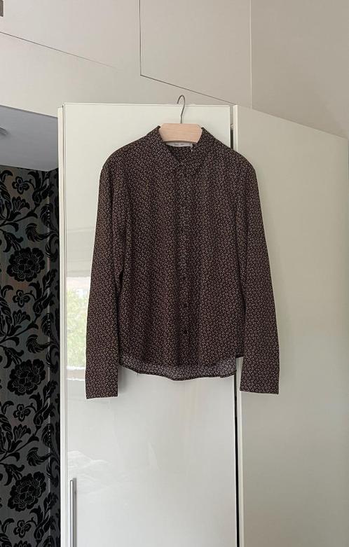 NIEUW blouse met kleine bruine print donkere ondergrond; XXL, Kleding | Dames, Grote Maten, Nieuw, Blouse of Tuniek, Overige kleuren
