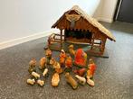Vintage Kerststal met Beelden, Ophalen, Zo goed als nieuw
