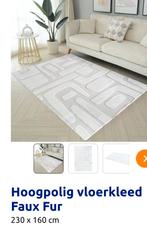 Hoogpolig vloerkleed nieuw 230x160 cm, Ophalen, Nieuw, Wit, Tapijt