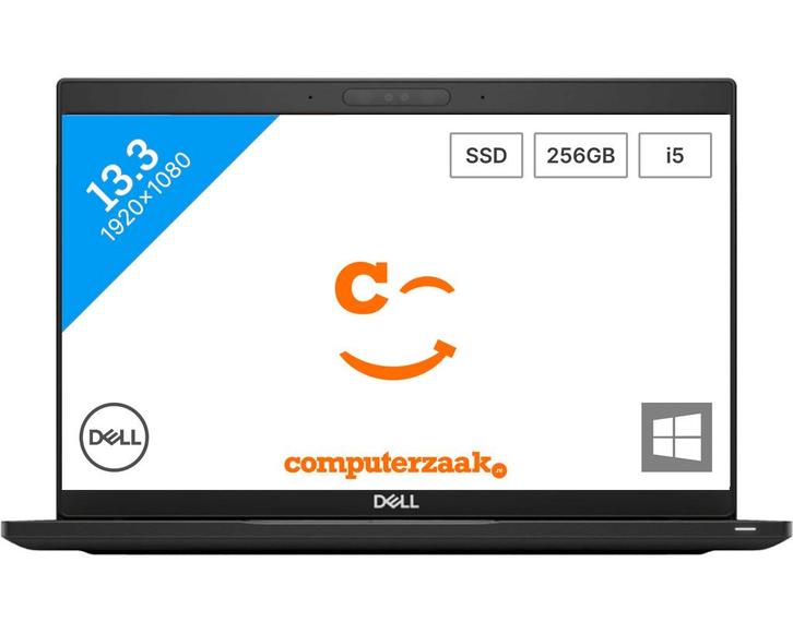 Dell Latitude 7390/Intel Core i5 1.70GHz/8GB/256GB SSD, Computers en Software, Windows Laptops, Refurbished, 13 inch, SSD, 2 tot 3 Ghz