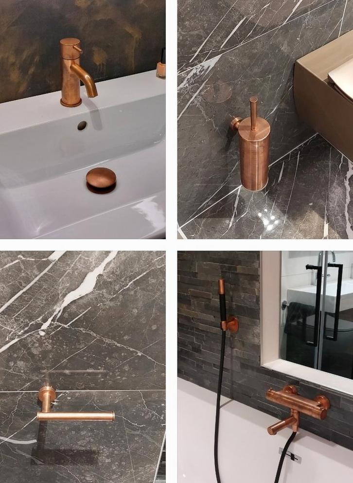 Luxe Koperen Kranen - Hotbath, Huis en Inrichting, Badkamer | Badkamermeubels, Nieuw, Overige typen, 100 tot 150 cm, Minder dan 50 cm