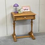Massief brocante sidetable schrijftafeltje bureau halkastje, 50 tot 100 cm, Brocante, Ophalen, Niet bekend