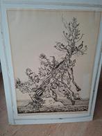 Grote ets Gea Karhof "Levensboom", Antiek en Kunst, Kunst | Etsen en Gravures, Ophalen