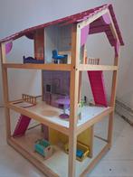 Houten KidKraft poppenhuis 1m16 hoog,  inclusief meubels, Verzamelen, Poppenhuizen en Toebehoren, Ophalen, Gebruikt, Poppenhuis