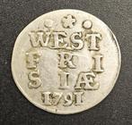 1791 Dubbele Wapenstuiver West-Friesland, Postzegels en Munten, Munten | Nederland, Vóór koninkrijk, Zilver, Losse munt, Overige waardes