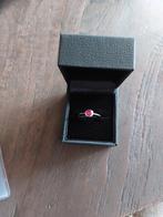 Wit Gouden ring met roze Saffier, Gebruikt, Wit, Ophalen of Verzenden, Kleiner dan 17