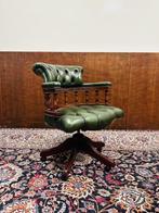 Klassiek Engels Chesterfield Captain Chair Bureaustoel, Antiek en Kunst, Ophalen