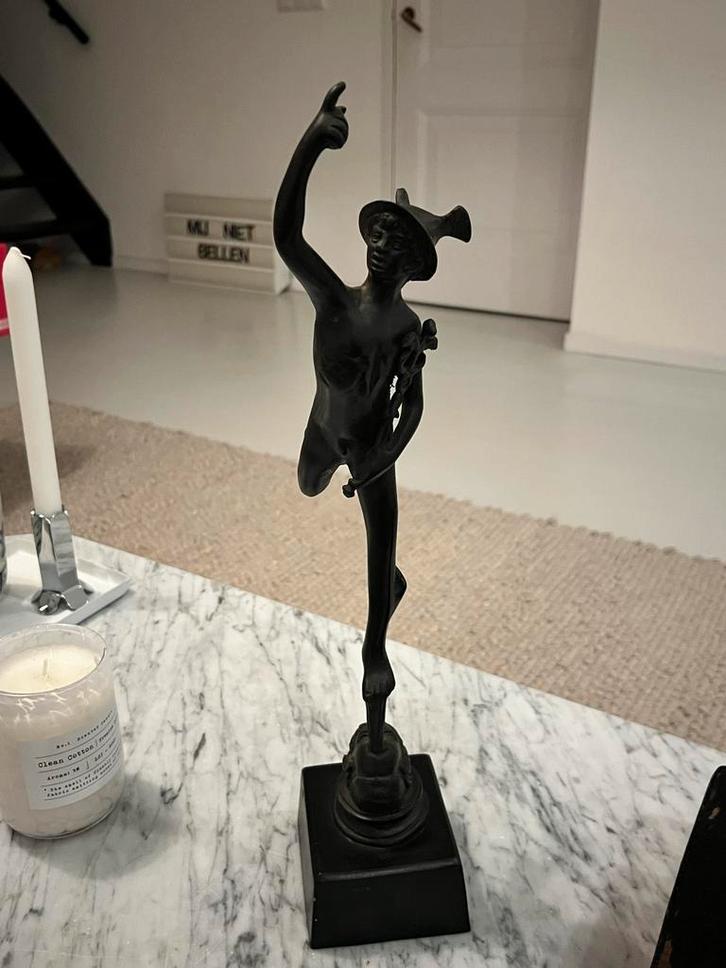 Bronzen beeld van Mercurius, Antiek en Kunst, Kunst | Beelden en Houtsnijwerken, Ophalen of Verzenden
