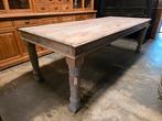 Teakhouten tafel uit India | sober | sleets | 240 x 101, Gebruikt, 100 tot 150 cm, Niet te achterhalen, Niet te achterhalen