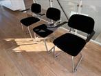 3 x De Wit eetkamerstoelen, ‘70, Gebruikt, Twee, Wit, Ophalen of Verzenden