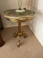 Marmeren tafeltje (vintage) plus schemerlampen en telefoon, Antiek en Kunst, Ophalen