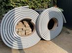 PVC Tunnelbuis Grijs 2x20m, Doe-het-zelf en Verbouw, Buizen en Afvoer, Pvc, 6 meter of meer, Zo goed als nieuw, Rechte buis