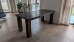 Massief houten JORG eettafel met patina, Ophalen, Gebruikt, 50 tot 100 cm, Vijf personen of meer
