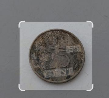 25 cent Nederland 1955 beschikbaar voor biedingen