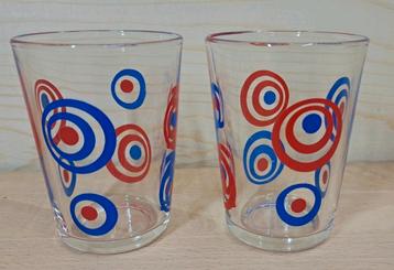 Vintage limonade glaasjes  beschikbaar voor biedingen