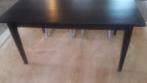 tafel hout , kleur heel donker bruin/zwart, 160x100x77, Ophalen, Gebruikt, 100 tot 150 cm, 50 tot 75 cm