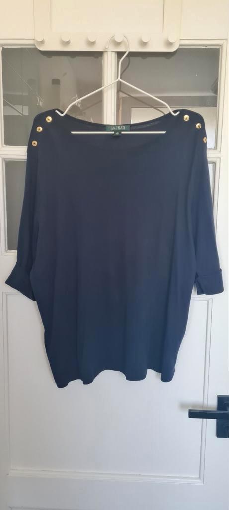 Prachtige blauwe top van Ralph Lauren, maat 46, Kleding | Dames, Tops, Zo goed als nieuw, Maat 46/48 (XL) of groter, Blauw, Korte mouw