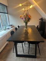 Zwarte eettafel 220 x 100, Huis en Inrichting, Tafels | Eettafels, Ophalen, Gebruikt, Modern, straks, 100 tot 150 cm