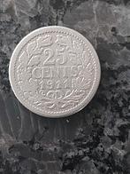 25 cent 1911 zilver zie foto's, Postzegels en Munten, Munten | Nederland, Zilver, Koningin Wilhelmina, Ophalen of Verzenden, 25 cent