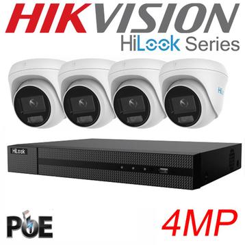 Hikvision IP Camerabeveiligingsset 4x Cam 4MP+8TB opslag beschikbaar voor biedingen