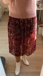 Donkerrode lange rok bloemetjes, Maat 38/40 (M), Nieuw, Ophalen of Verzenden, Inspiration Studio