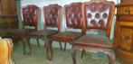 Chippendale Chesterfield barok leder eetkamer stoelen, Antiek en Kunst, Antiek | Meubels | Stoelen en Banken, Ophalen