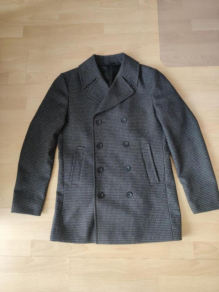 Alveare Peacoat jas heren grijs, Kleding | Heren, Jassen | Winter, Gedragen, Maat 48/50 (M), Grijs, Ophalen of Verzenden
