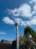 Industriële schoorsteen aluminium, Doe-het-zelf en Verbouw, Buizen en Afvoer, Ophalen, Gebruikt, Aluminium, 4 tot 6 meter