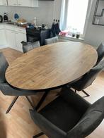 Eettafel inclusief 6 stoelen z.g.a.n., Ophalen, 50 tot 100 cm, Zo goed als nieuw, Vijf personen of meer