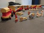 Houten circus trein met dieren vintage, Hobby en Vrije tijd, Modeltreinen | N-Spoor, Overige merken, Gelijkstroom of Wisselstroom
