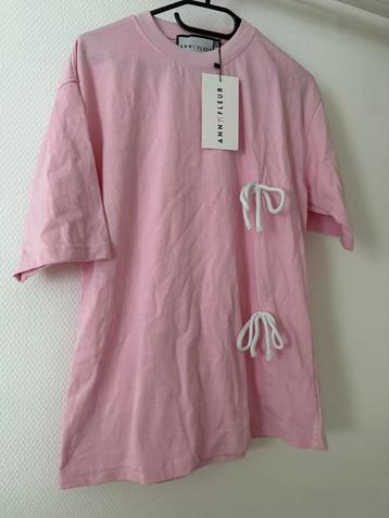 Roze shirt met strikjes maat M Anne Fleur nieuw beschikbaar voor biedingen
