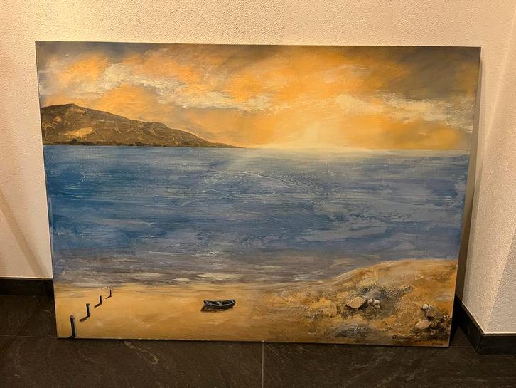 Schilderij met zeegezicht, Antiek en Kunst, Kunst | Schilderijen | Abstract, Ophalen