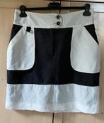 ML collections zwart-witte linnen rok, Maat 38/40 (M), Ophalen of Verzenden, Zo goed als nieuw, Knielengte
