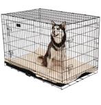 Te koop bench 122 x 76 x 84 CM - 2 Deuren - Zwart, Dieren en Toebehoren, Hondenbenches, Ophalen, Zo goed als nieuw