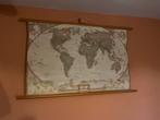 Wereldkaart National Geographic, Antiek en Kunst, Antiek | Schoolplaten, Ophalen of Verzenden, Aardrijkskunde