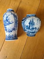 Delfts Blauwe Vazen - Set van 2 (Gerepareerd), Ophalen of Verzenden