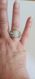 Zilveren ring van Ti Sento met zirkonia's, maat 58, Sieraden, Tassen en Uiterlijk, Met strass, 18 tot 19, Ophalen of Verzenden