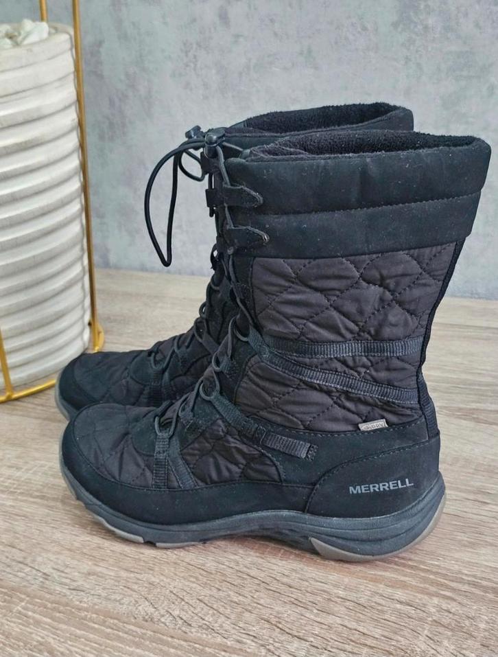 Merrell Thermo Quilted Winterlaarzen - Maat 38, Kleding | Dames, Schoenen, Zo goed als nieuw, Snowboots, Zwart, Ophalen of Verzenden