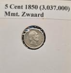 5 Cent 1850 WillemIII Zilver, Postzegels en Munten, Munten | Nederland, Ophalen of Verzenden