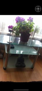 Mooie Je Glas Tafel, Gebruikt, 50 tot 75 cm, Glas, Rechthoekig