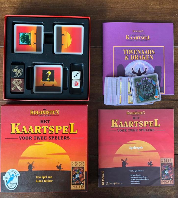 Kaartspel Kolonisten Catan - uitbreiding Tovenaars en Draken, Hobby en Vrije tijd, Gezelschapsspellen | Kaartspellen, Zo goed als nieuw