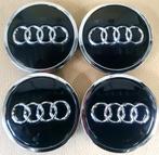 ORIGINELE AUDI NAAFDOPPEN ZWART/CHROOM 61mm *NIEUW*, Auto diversen, Wieldoppen, Ophalen of Verzenden, Nieuw