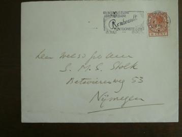 NL 1936; Env. stempel REMBRANDTTENTOONSTELLING beschikbaar voor biedingen
