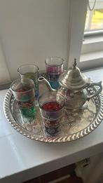 Thee set, Ophalen of Verzenden, Zo goed als nieuw, Rond, Hout