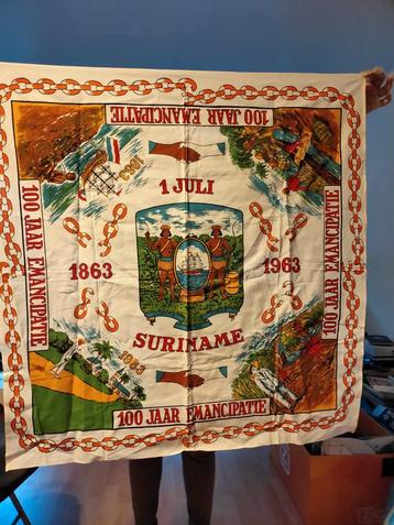 Suriname Wandkleed 100 Jaar Emancipatie beschikbaar voor biedingen
