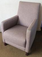Comfortabele fauteuil / stoel met leuningen. Lichtbruin, Gebruikt, 75 tot 100 cm, Stof, 50 tot 75 cm
