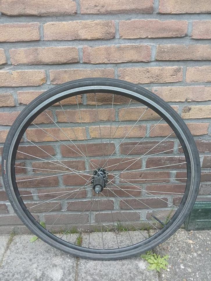 Racefiets achterwiel 28" voor velgrem., Sport en Fitness, Wielrennen, Gebruikt, Ophalen